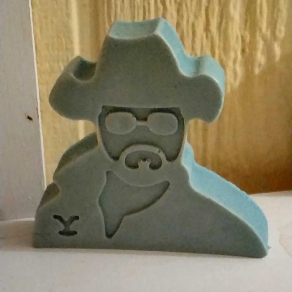 Rip from yellow stone soap hand and body